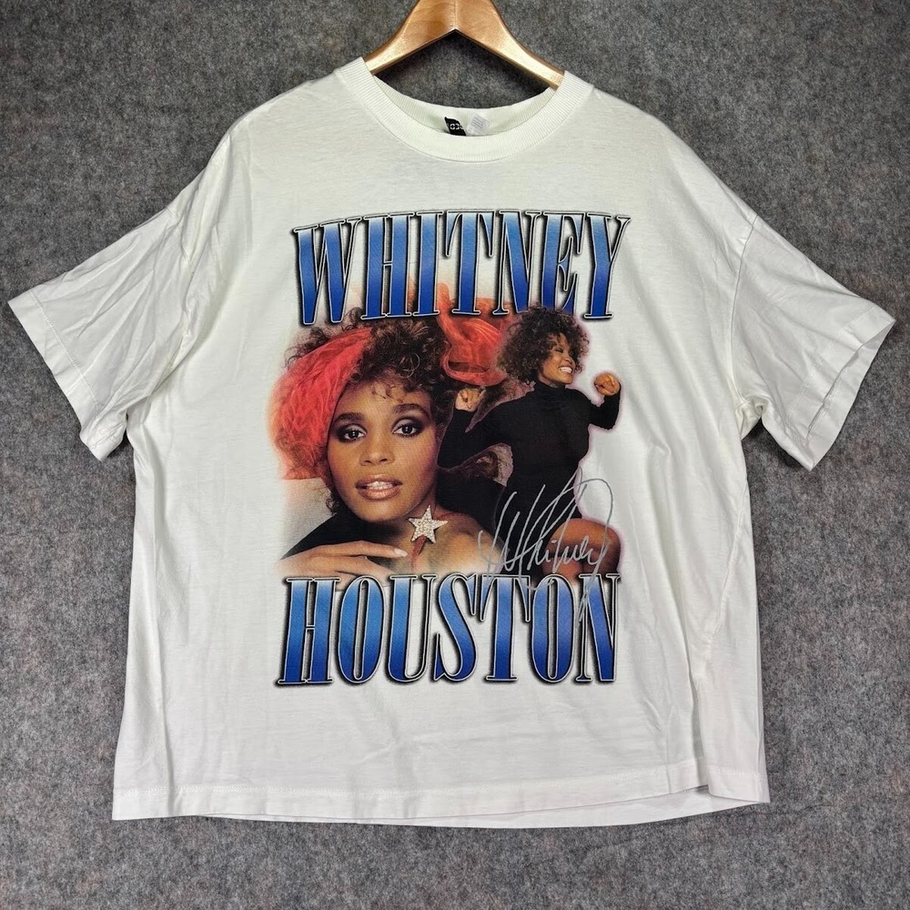 Whitney Houston‎ Greatest Love '86 Tour T-shirt Divided Men's Sz XL 2021 White